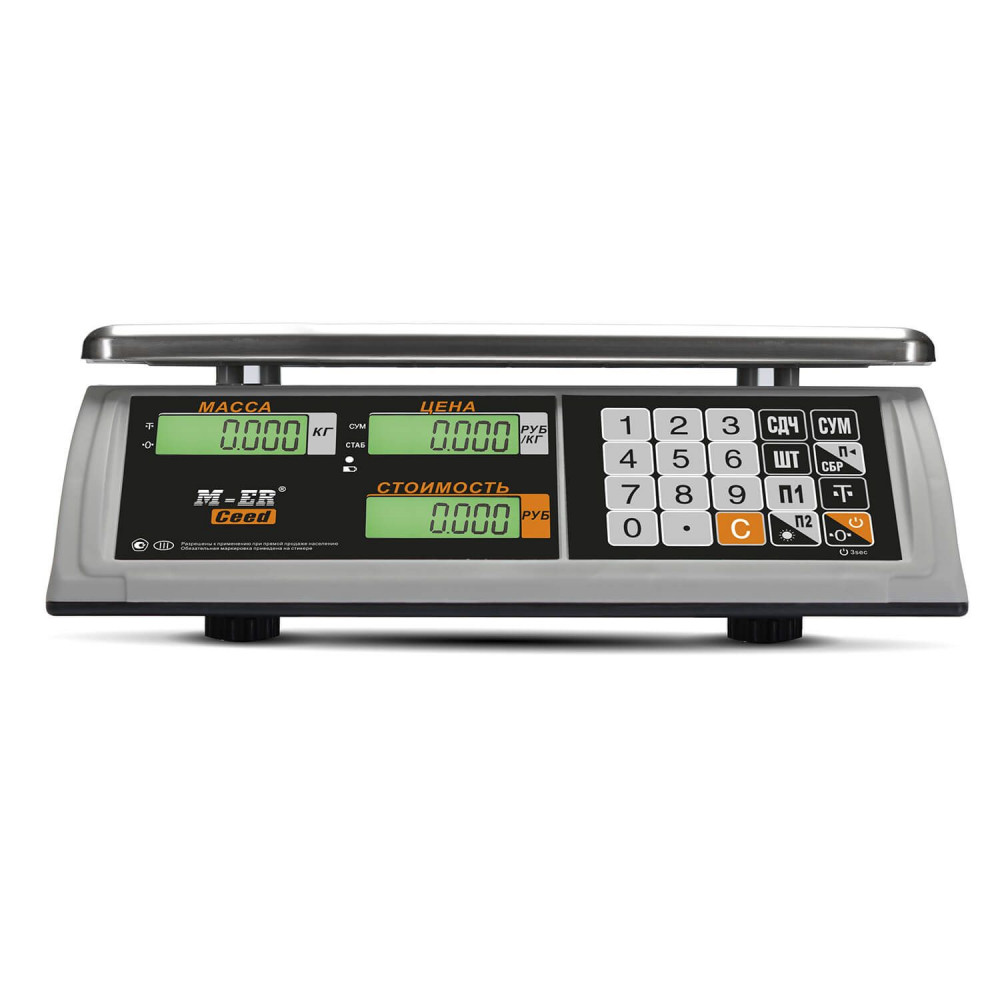 Торговые настольные весы M-ER 327 AC-15.2 Ceed LCD Белые