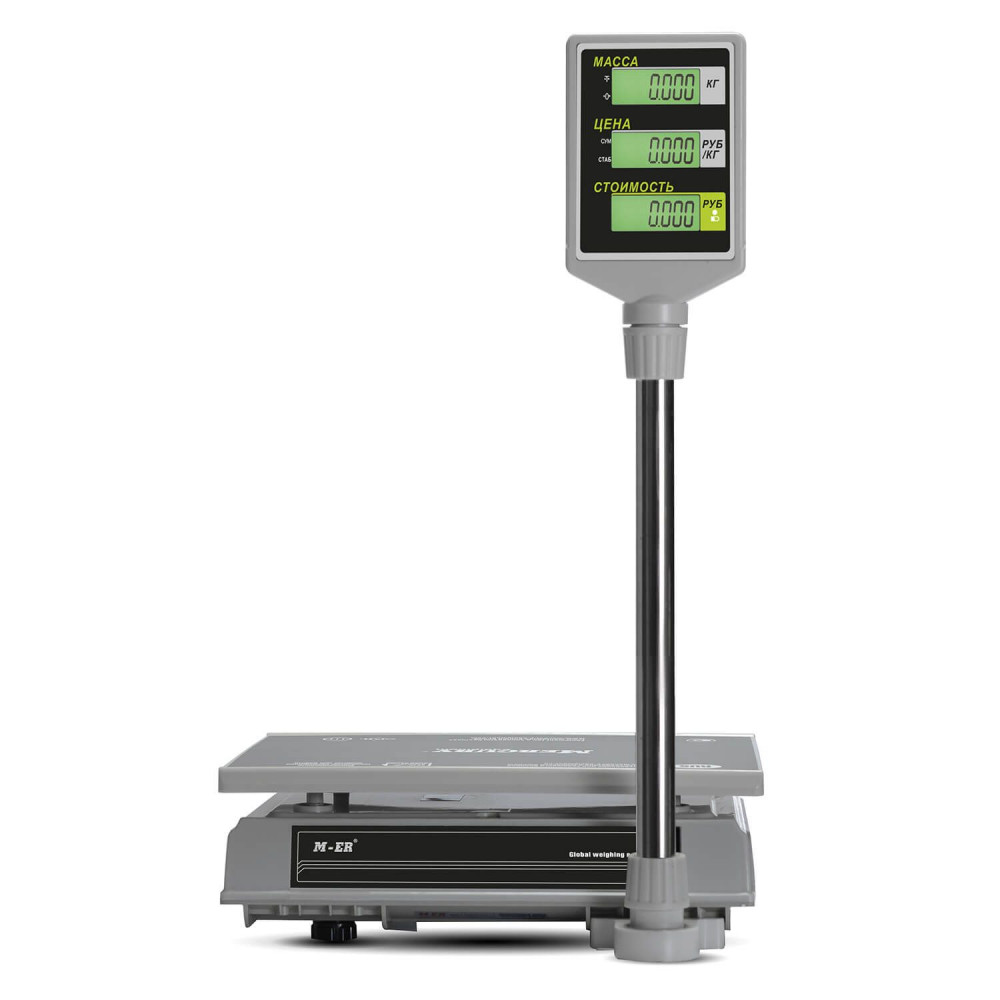 Торговые настольные весы M-ER 326 ACP-15.2 Slim LCD Белые