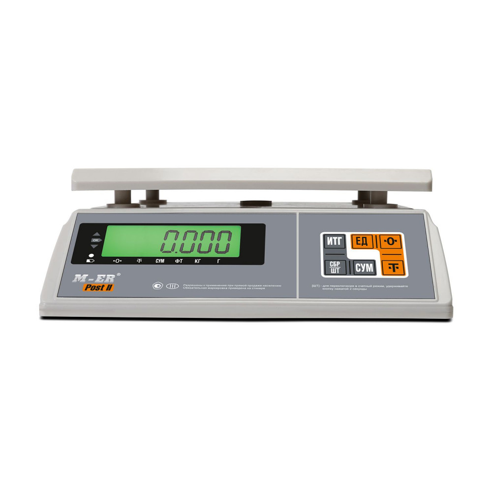 Фасовочные настольные весы M-ER 326 AFU-3.01 "Post II" LCD RS-232