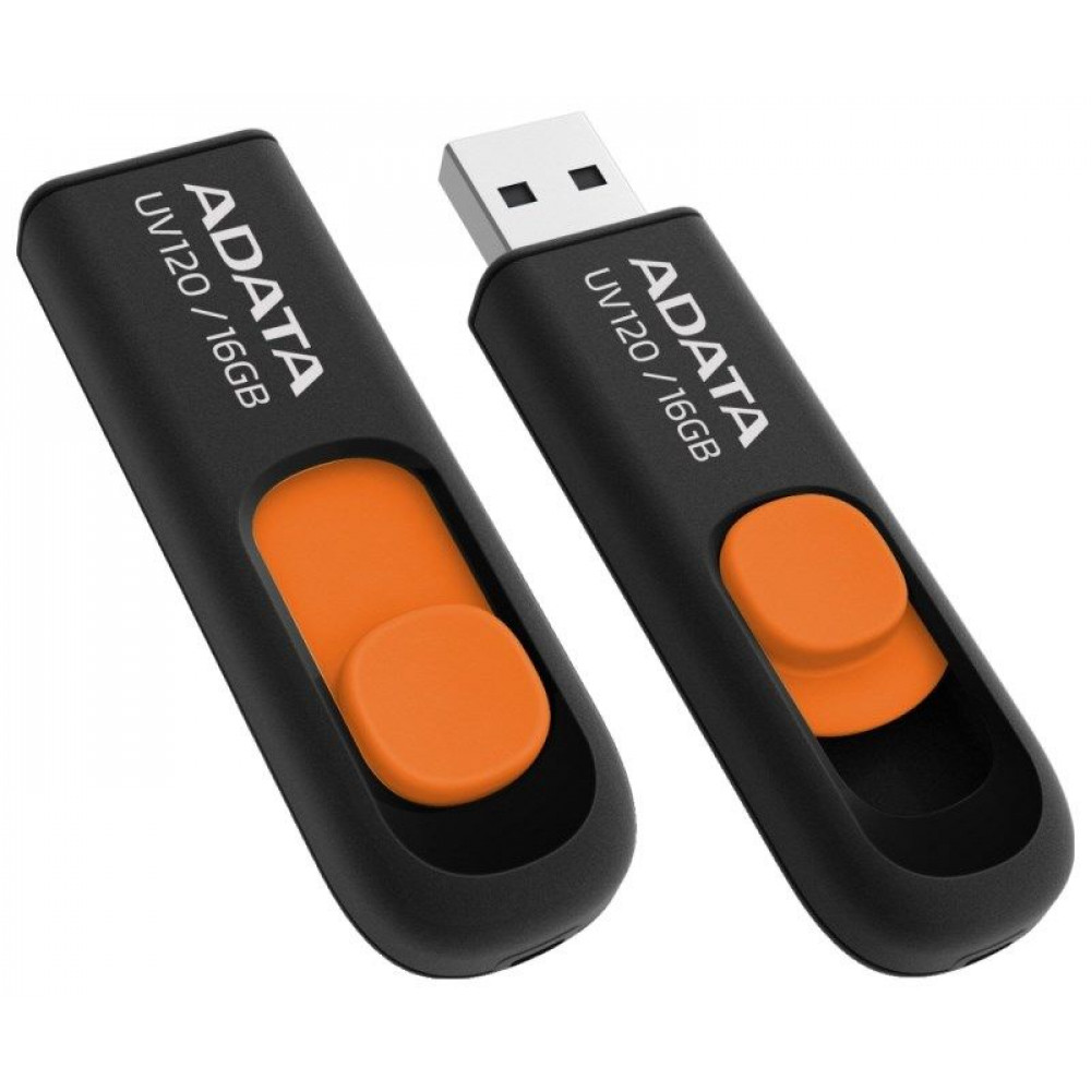 USB Flash Drive ADATA UV120 16GB Black/Orange
