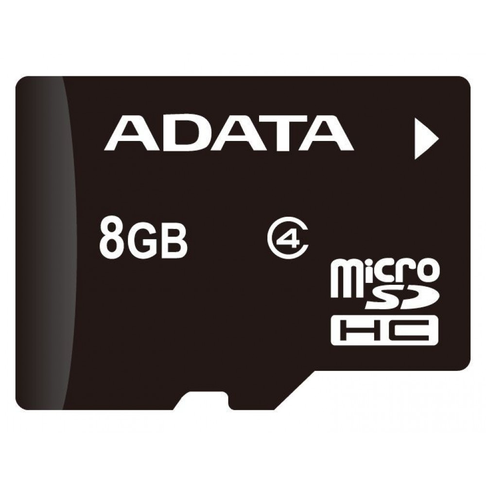 Карта памяти ADATA microSDHC Class 4 8GB + SD adapter
