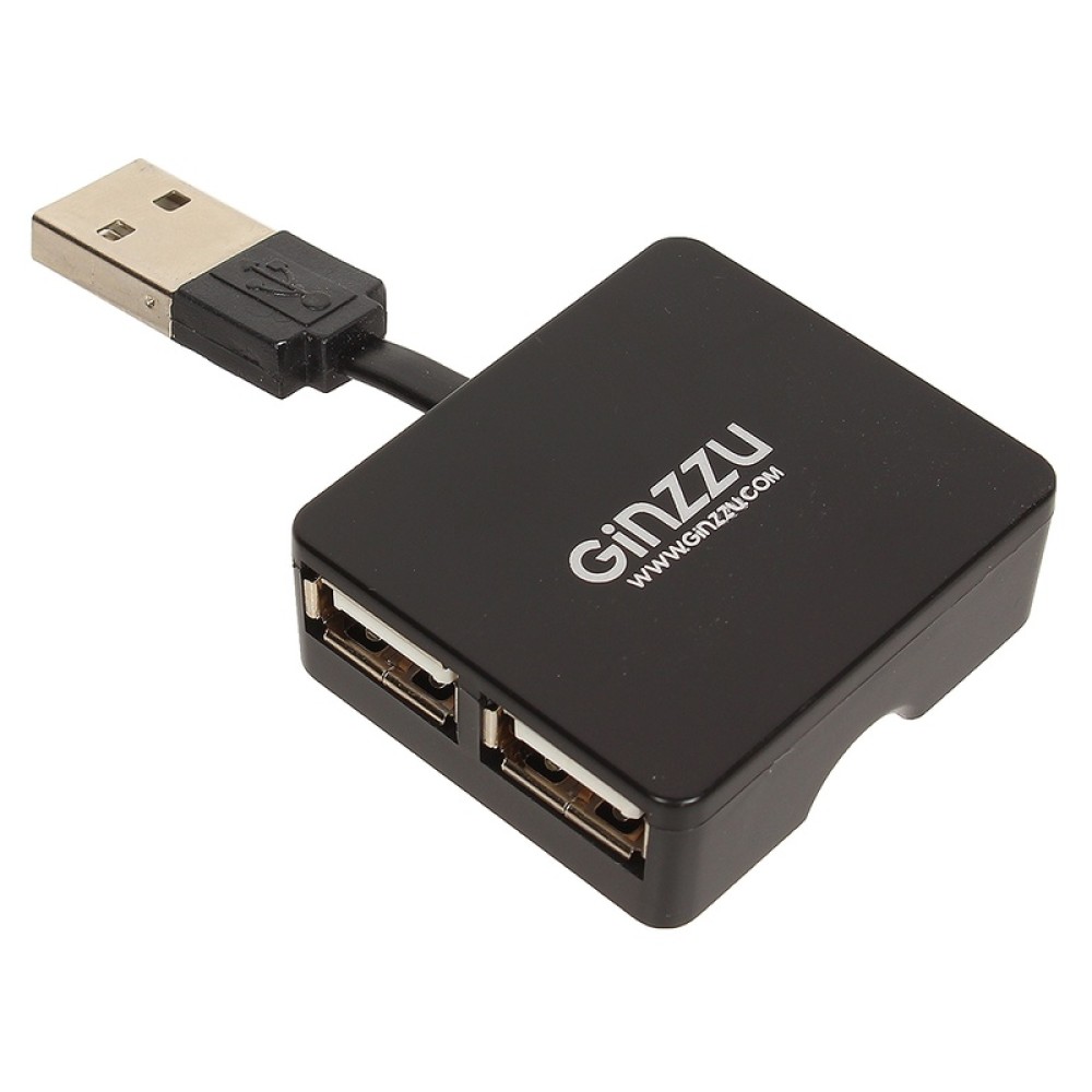 USB-концентратор Ginzzu GR-414UB USB 2.0 4 порта Black
