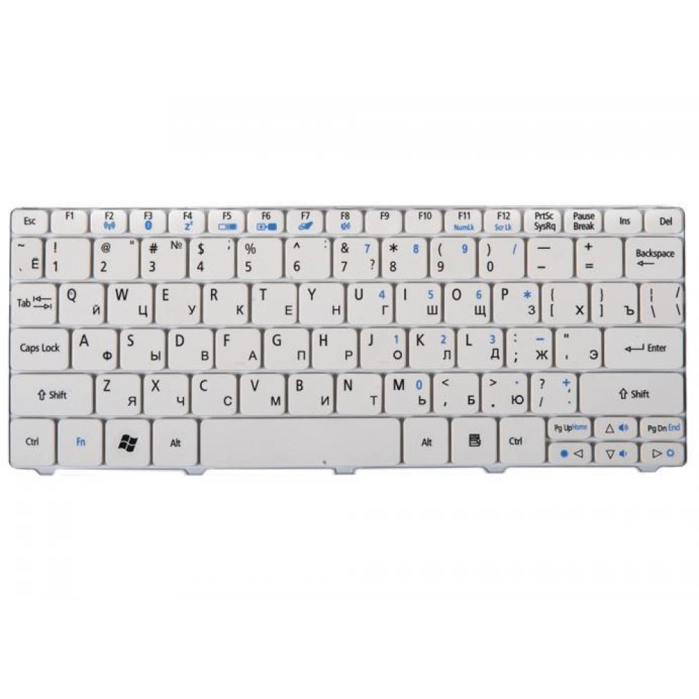 Клавиатура для ноутбука Acer Aspire ONE D255/D257/D255E/D260/One 532/ZE6 KB.I100A.047 White

