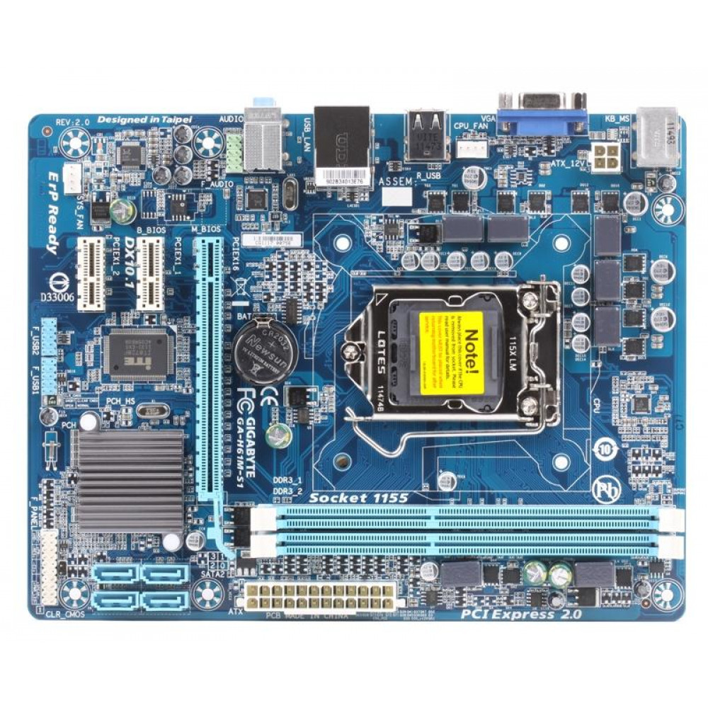 Материнская плата GIGABYTE GAH61MS1 (rev. 2.0) купить в интернет